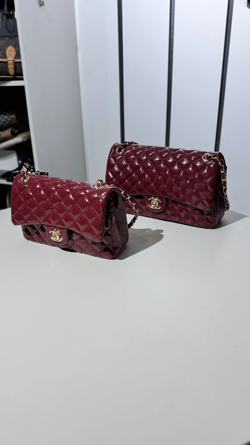 Chanel Classic Glossy Burgundy 