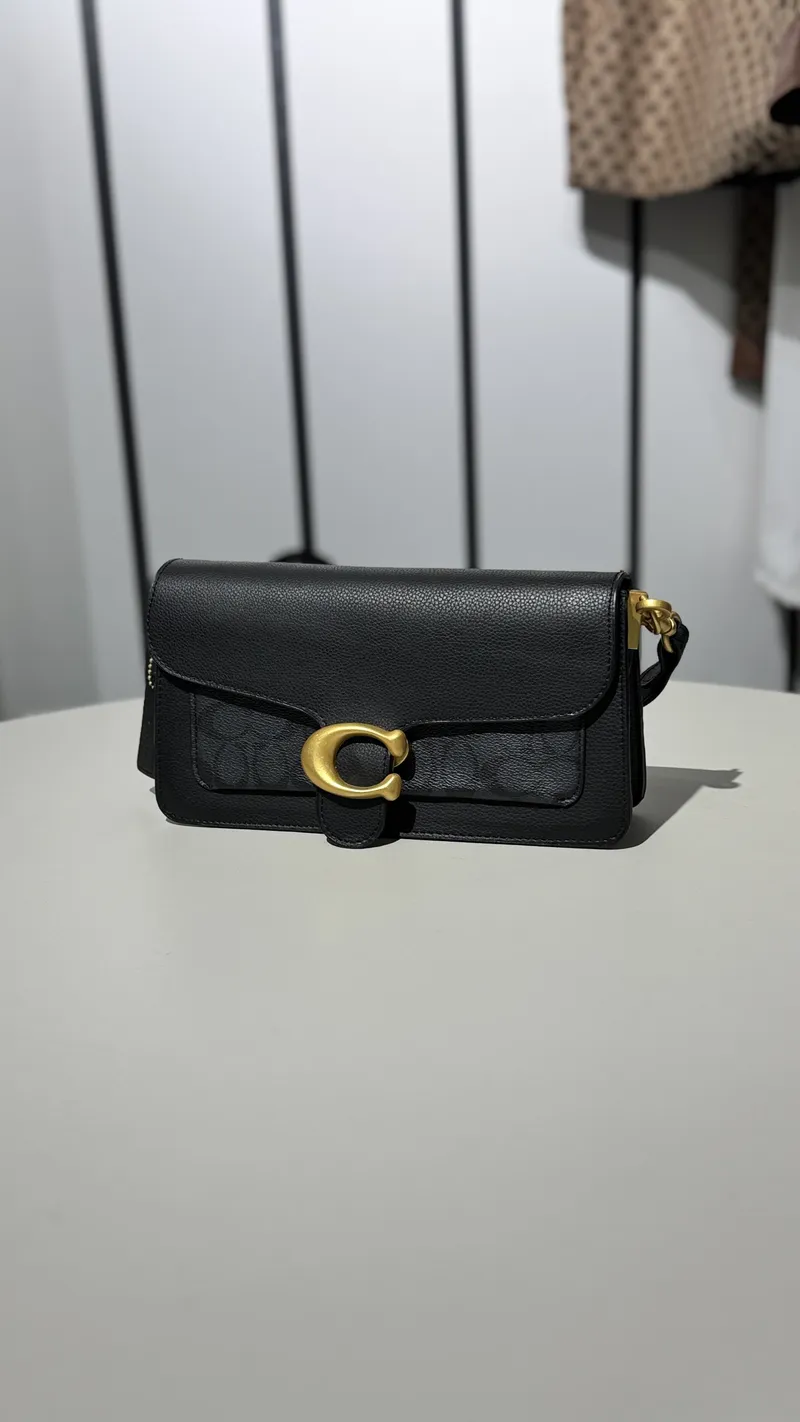 Coach Tabby Black & Navy Blue 