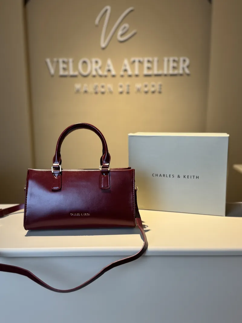 Charles & Keith Mini Kerry Super Master with Package (Burgundy)