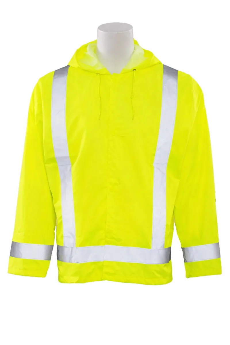 S373 CLASS 3 RAIN JACKET ATTACHED HOOD