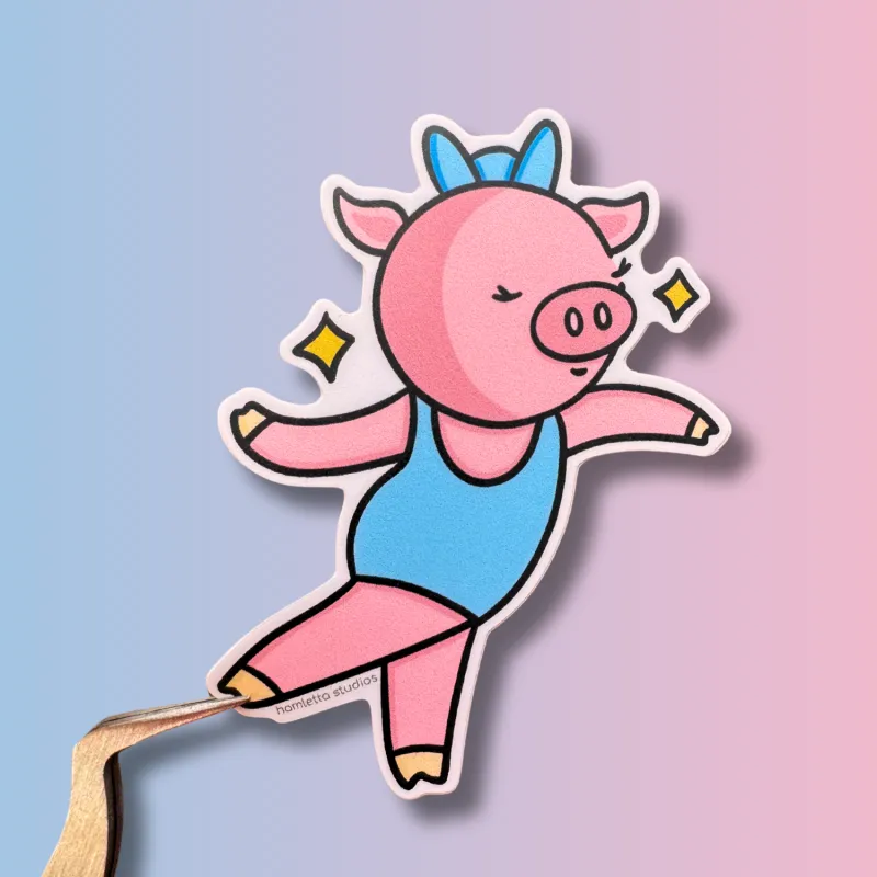 Ms. Hamletta is a Graceful Dancer Sticker