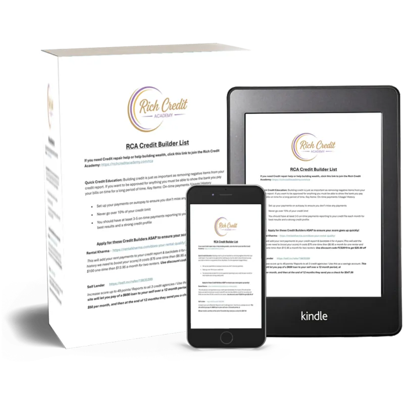 Rich Credit Academy Credit Builder Cheat Code