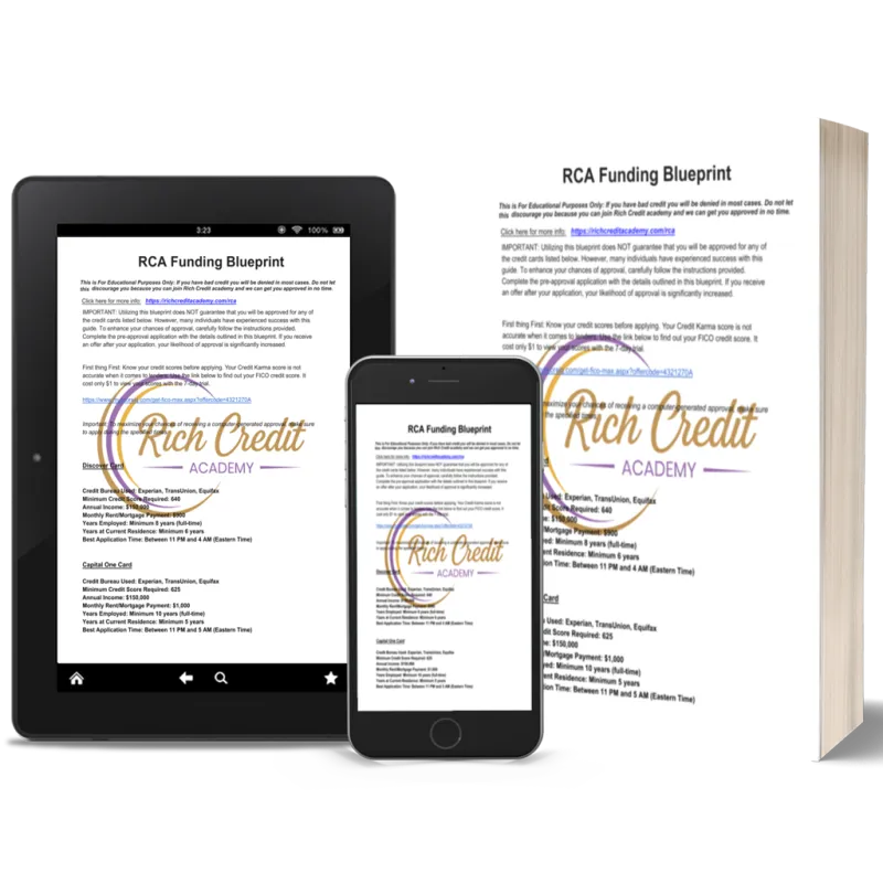 Rich Credit Funding Cheat Sheet