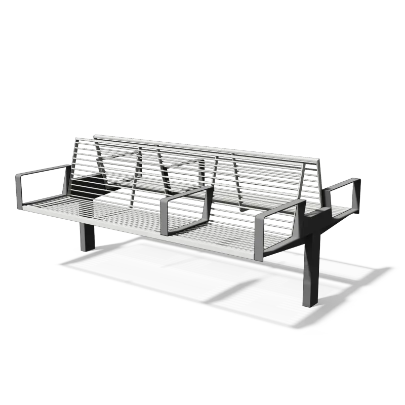 Gent ergonomische bank – lattenrug met armleuningen