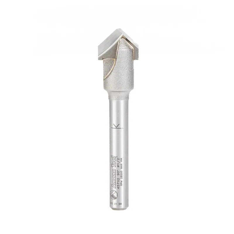 45792 Carbide Tipped Double Edge Folding for ACM Groove 90 Deg x 0.090 Inch Tip Width x 1/2 Dia x 13/64 x 1/4 Inch Shank