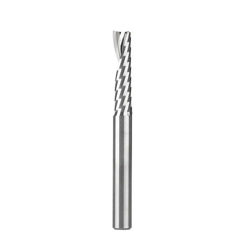 Amana Tool 51405 CNC SC Spiral O Single Flute, Plastic Cutting 1/4 D x 1 CH x 1/4 SHK x 2-1/2" Long Up-Cut Router Bit
