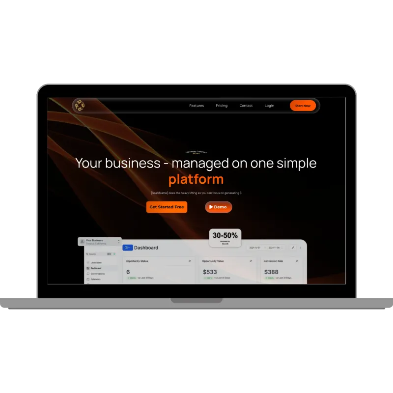 SaaS Dark Mode V2 (Orange)