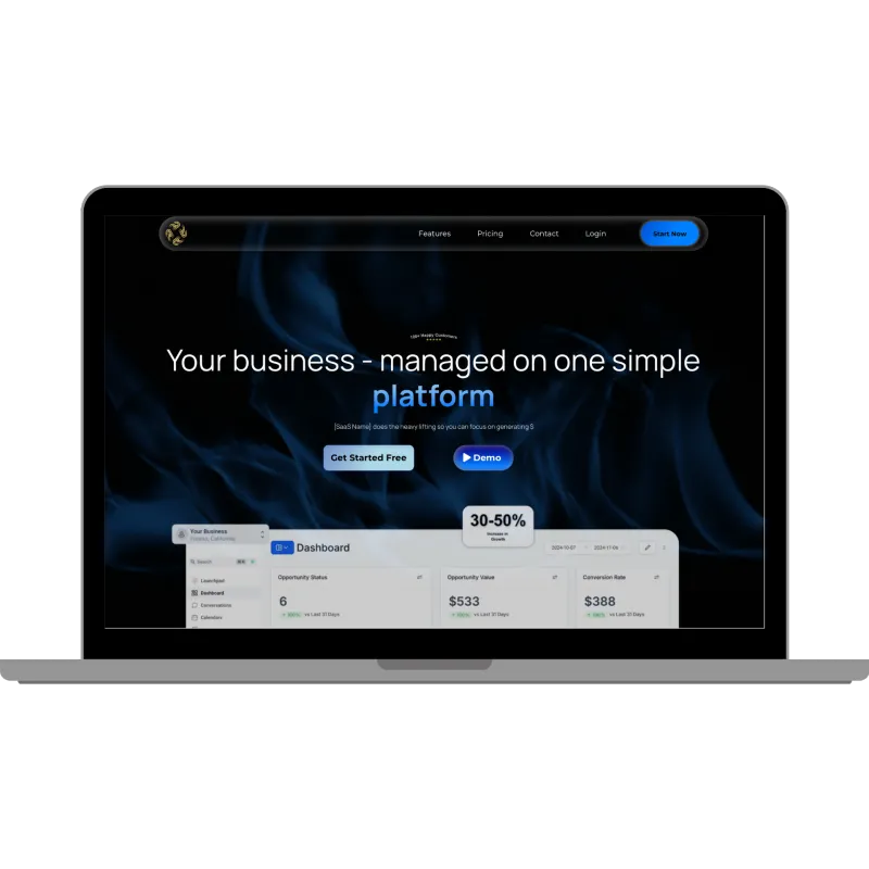 SaaS Dark Mode V2 (Blue)