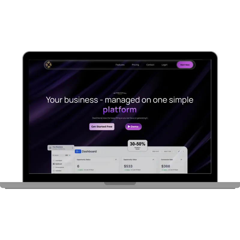 SaaS Dark Mode V2 (Purple)