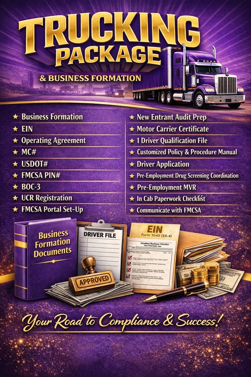 Deluxe Business Formation Non-CDL Box Truck/Hot Shot Package