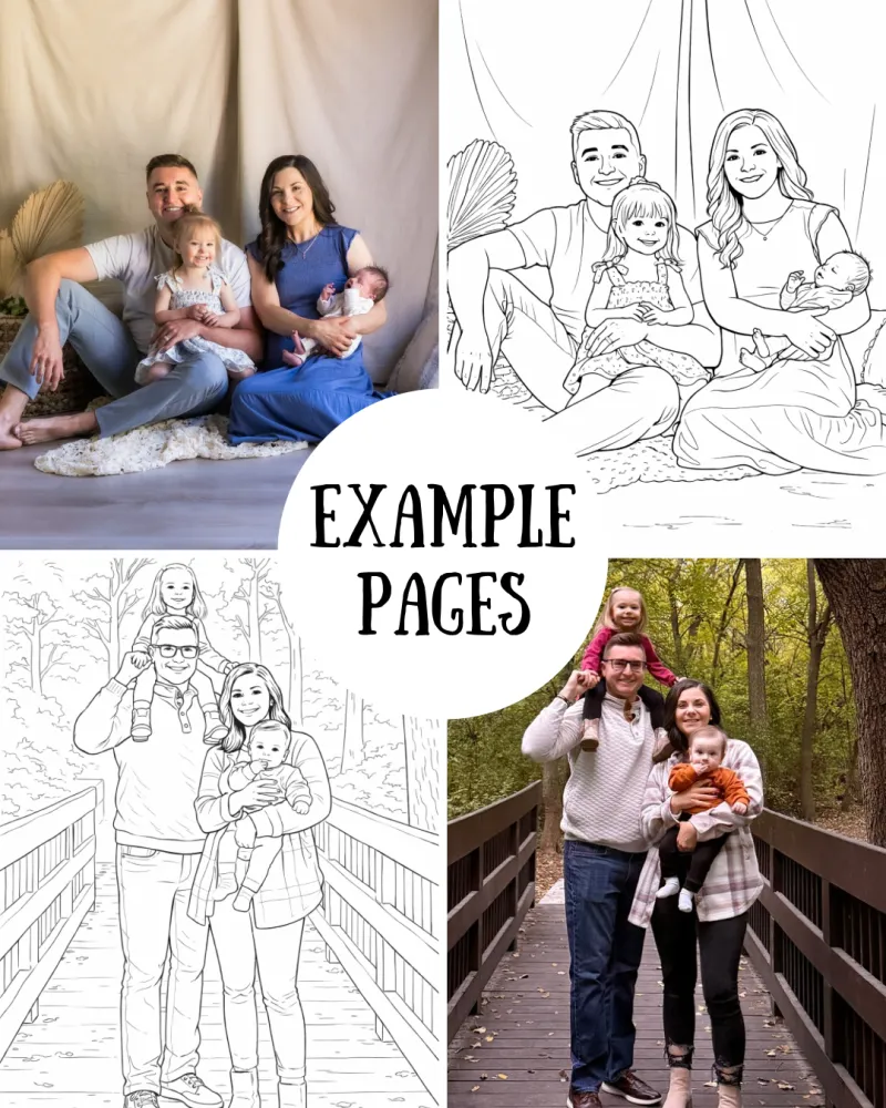 Customized Family Coloring Book