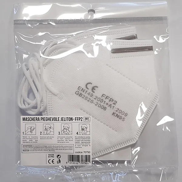 [A00110582] - KN95 PROTECTICVE FACE MASKS Mascherina FFP2 (EN 149:2001+A1:2009) Jeliton