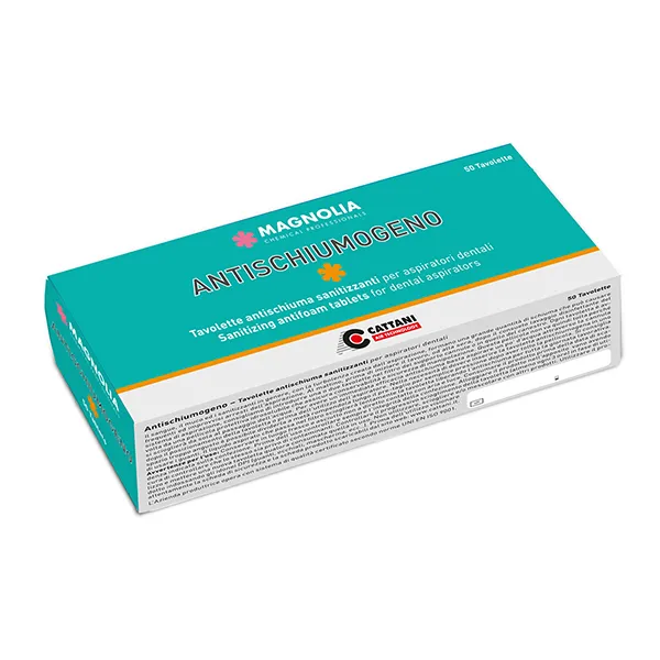 [A00046315] - Antischiumogeno disinfettante per aspiratori dentali [10 scatole da 50 pz] Cattani