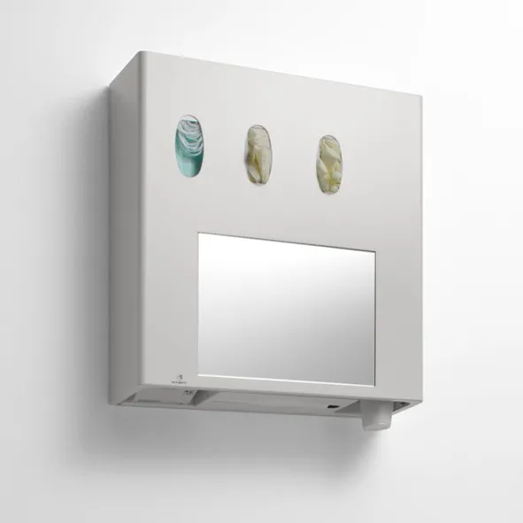 [A00061121] - PDMPS Gruppo igiene con dispenser di salviette, guanti, bicchieri, mascherine, distributore di sapone automatico e specchio Zilfor
