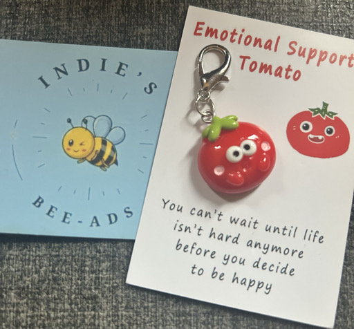 Emotional Support Tomato Charm