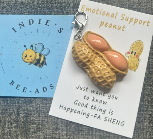 Emotional Support Peanut Keyring 