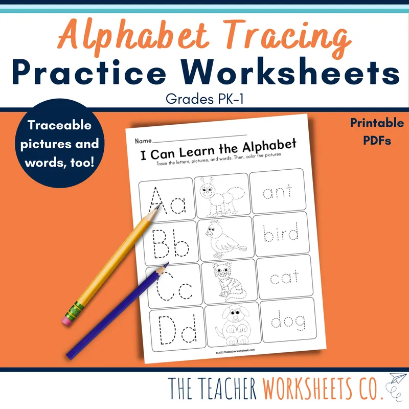 Alphabet Tracing Practice Worksheets