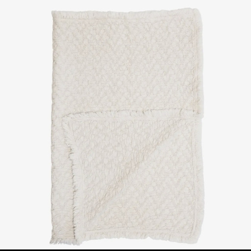 Oatmeal Boho Knit Blanket