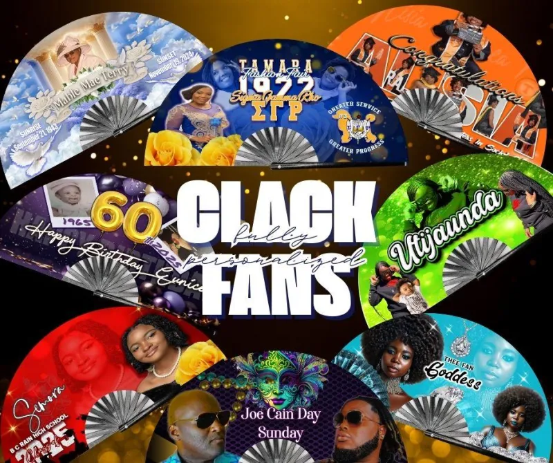  Custom Clack Fan - Fully Personalized -10in