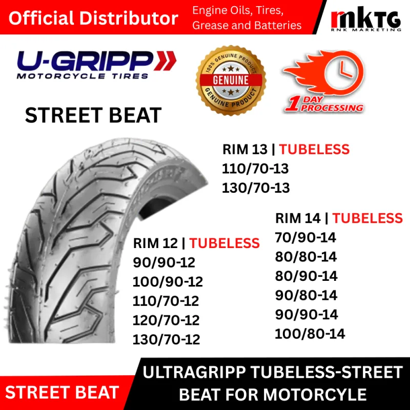 Ultragripp Motorcycle Tires Rim 10,12,13,14,17 TL