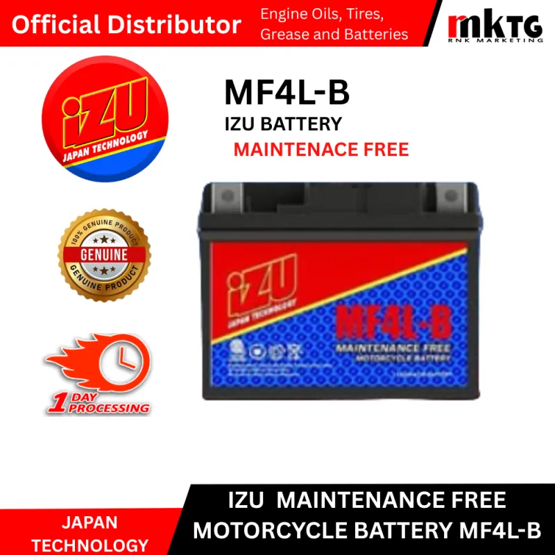 Izu Maintenance Free Motorcycle Battery 