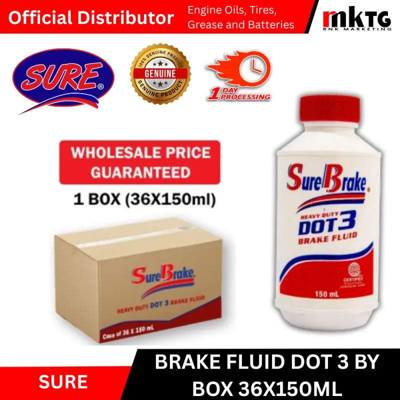 Sure Brake Heavy Duty DOT3 Brake Fluid- By Box