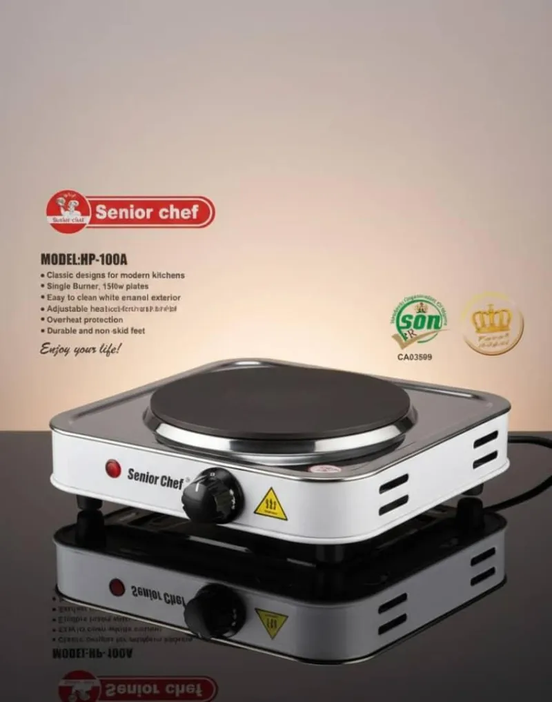 Senior Chef HP-100A Single Hot Plate Electric Cooker - 1500W
