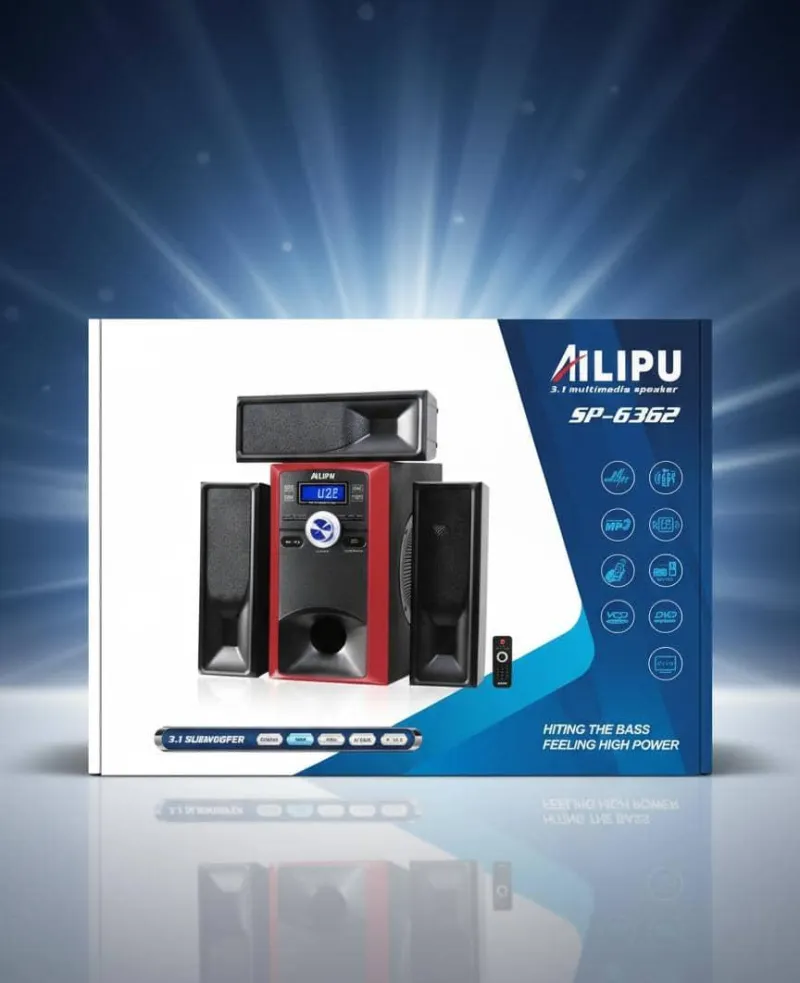 Ailipu 3.1 X-BASS Multimedia Speaker System with AC/DC Power (Model: SP-635P)