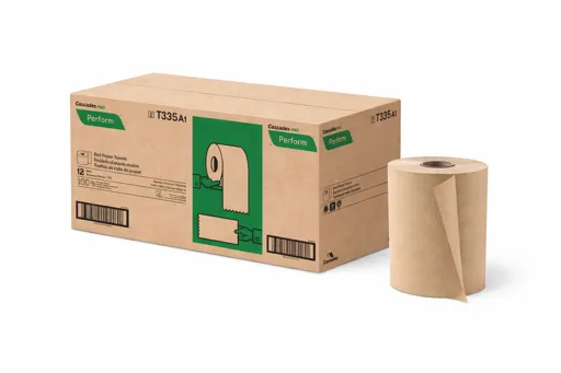 Papier à main brun 600’ - 12 rouleaux / cs