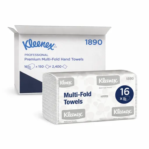 Papier à main blanc plis multiples Kleenex- 2400 feuilles / bte