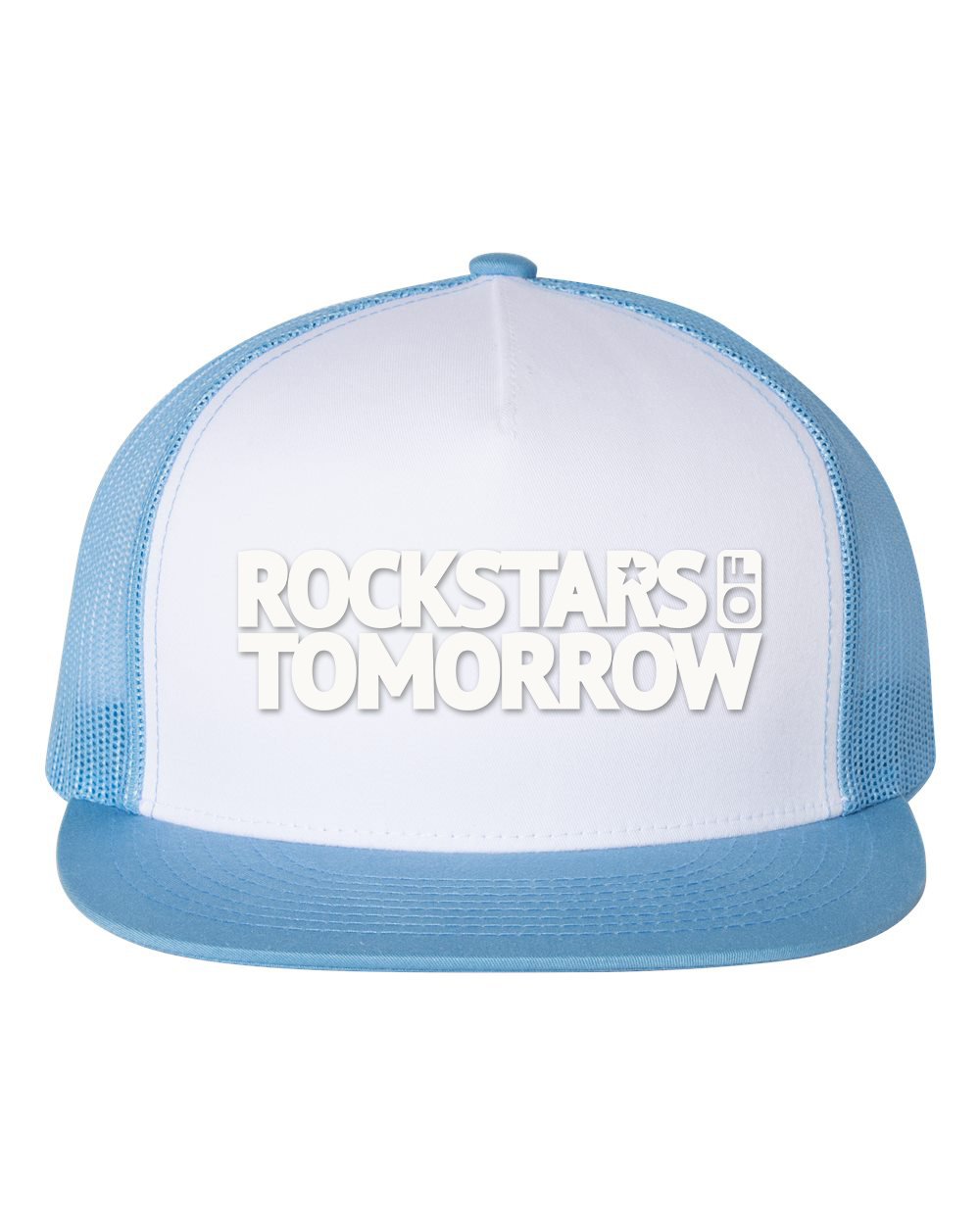 White_Carolina Blue "flat-bill style" Hat