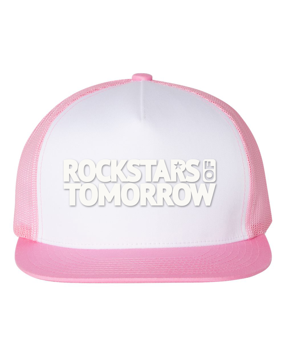 White_Pink "flat-bill style" Hat
