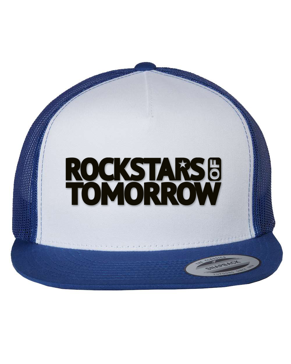 White_Royal Blue "flat-bill style" Hat