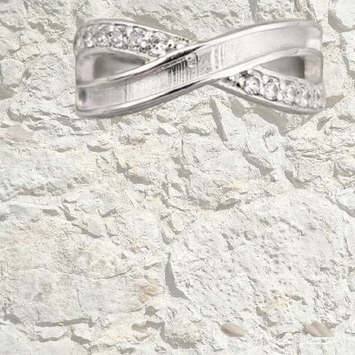 Double Band Cubic Zirconia Infinity Ring 