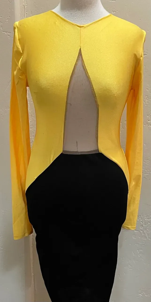 Yellow/Black Spandex Dress