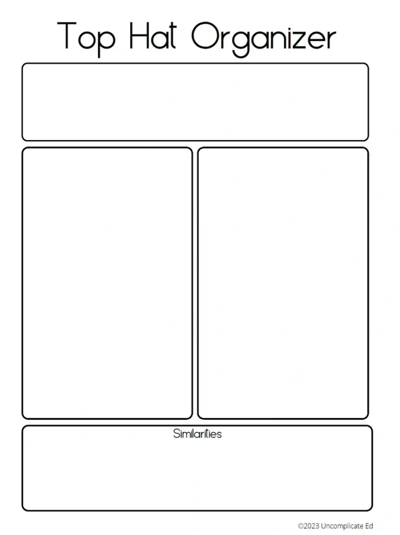  Top Hat Graphic Organizer