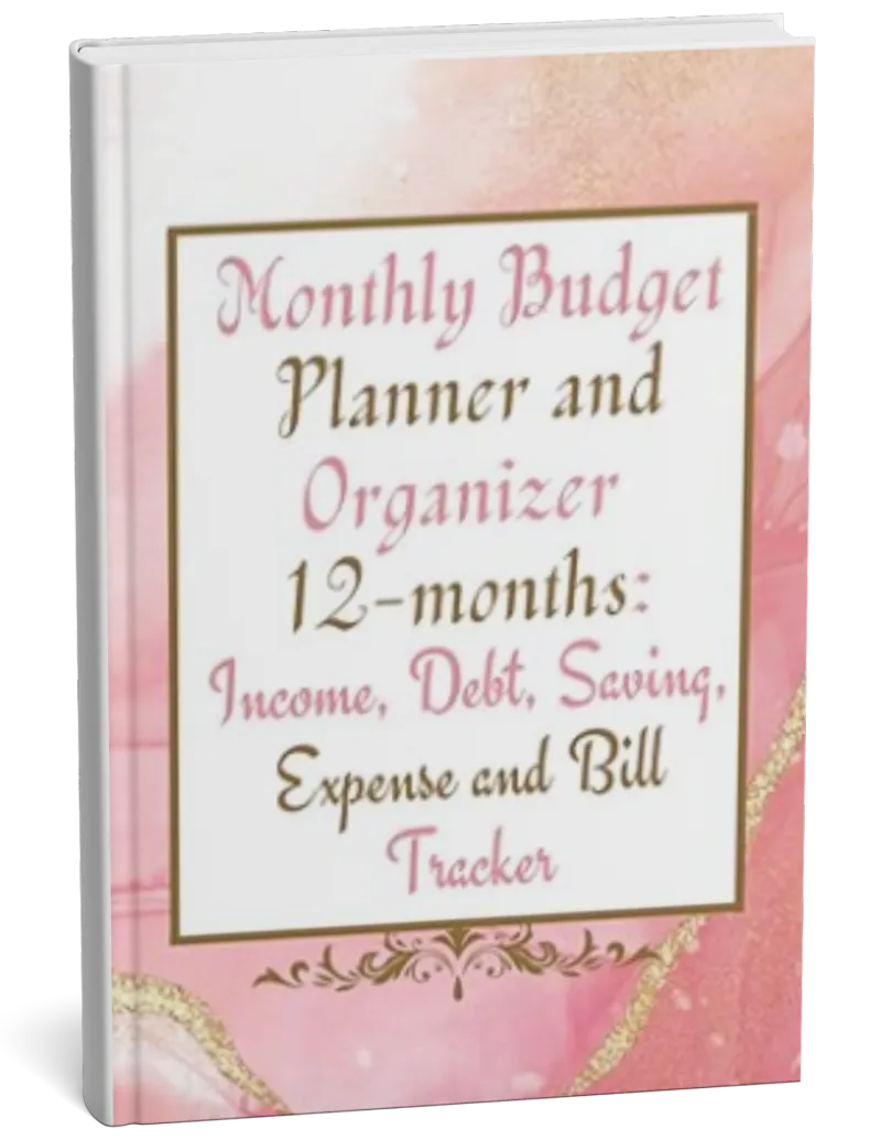 Monthly Budget Planner and Organizer 12-months: Income, Debt, Saving, Expense and Bill Tracker