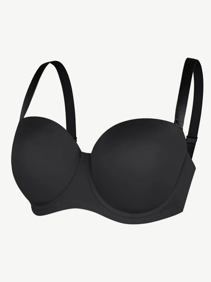 Strapless Non-Slip Underwire 1/2 Cup Bra. 