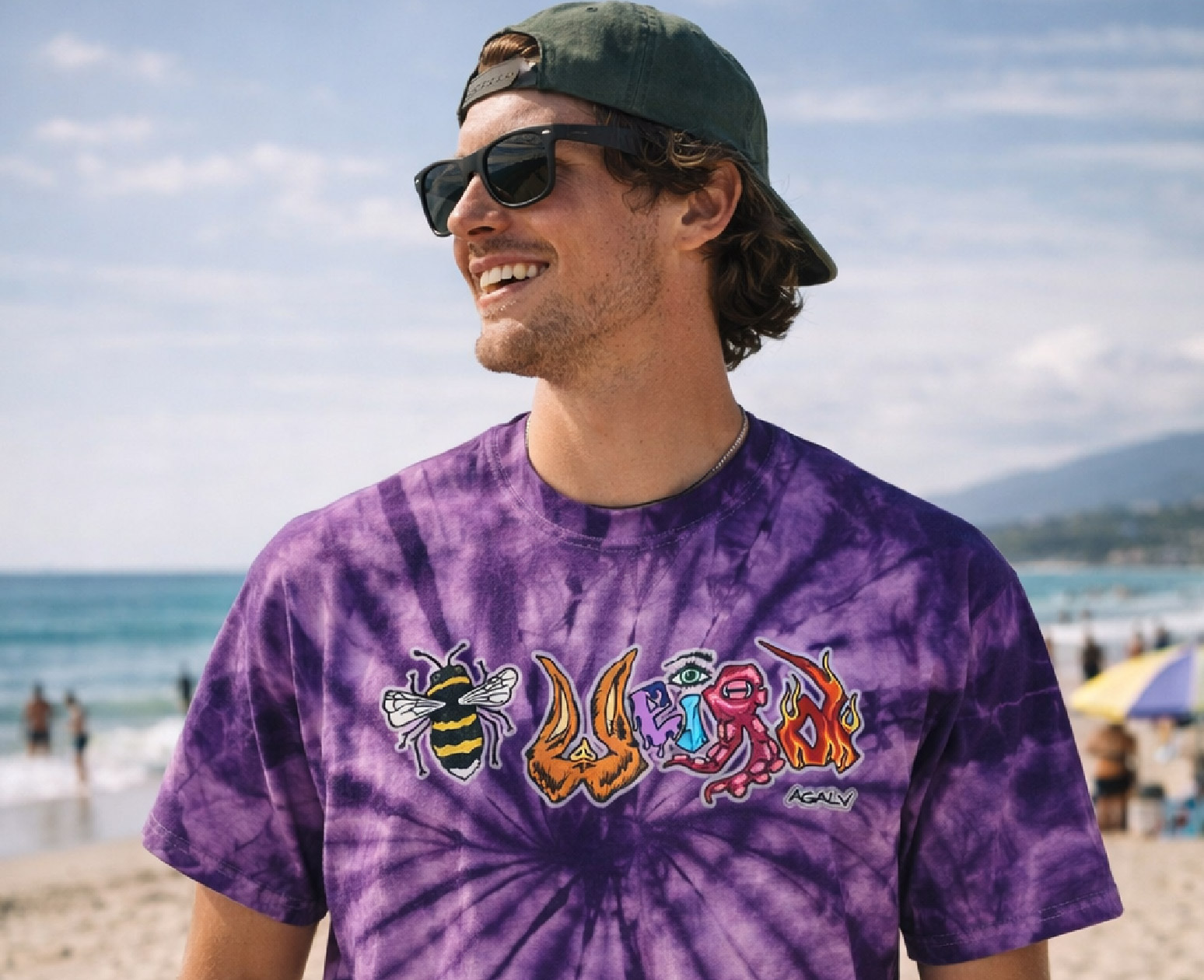 Be Weird - Spider Tie Dye Tee