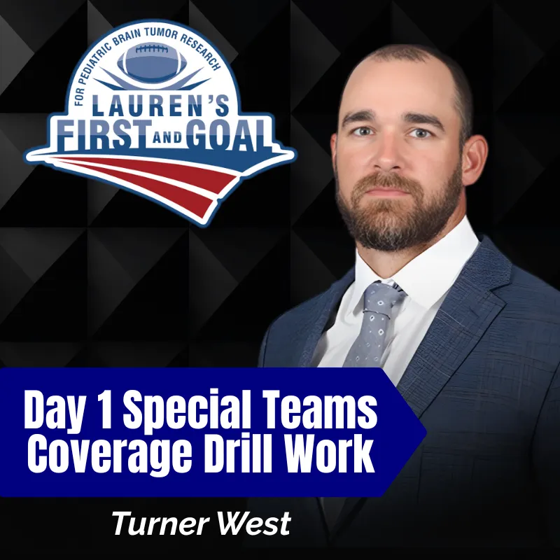 Turner West - Day 1 Special Teams Coverage Drill Work