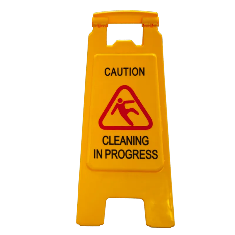 Cleaning in Progress Sign
