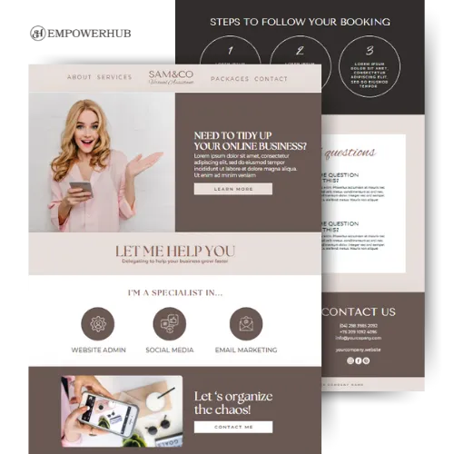 Virtual Assistant (Canva Website Template)