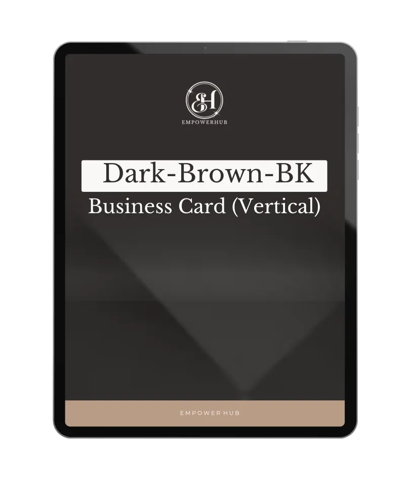 EmpowerHub Dark-Brown-BK-BusinessCard-Vertical