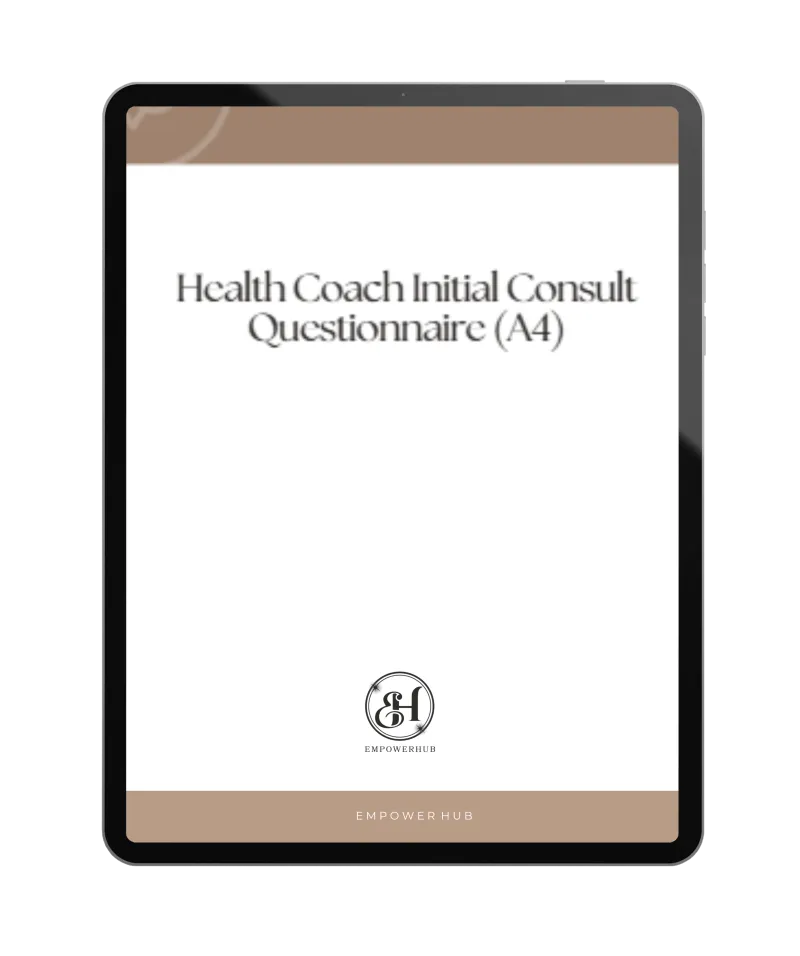 Health Coach Initial Consult Questionnaire