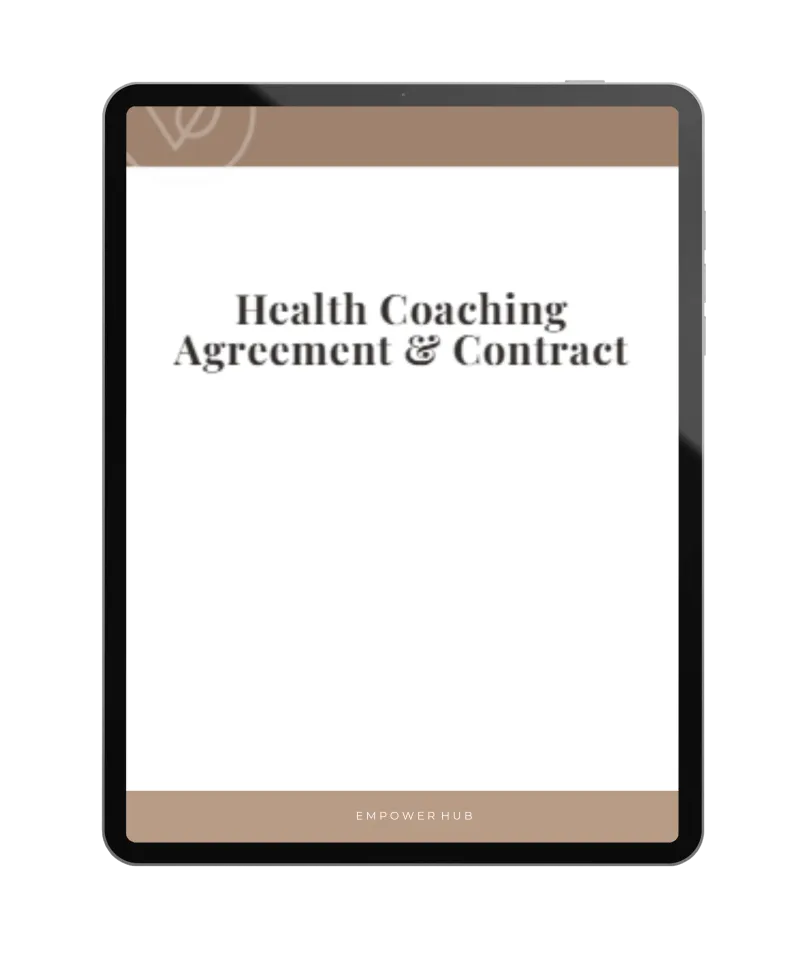 Health Coach Agreement and Contract (Document)