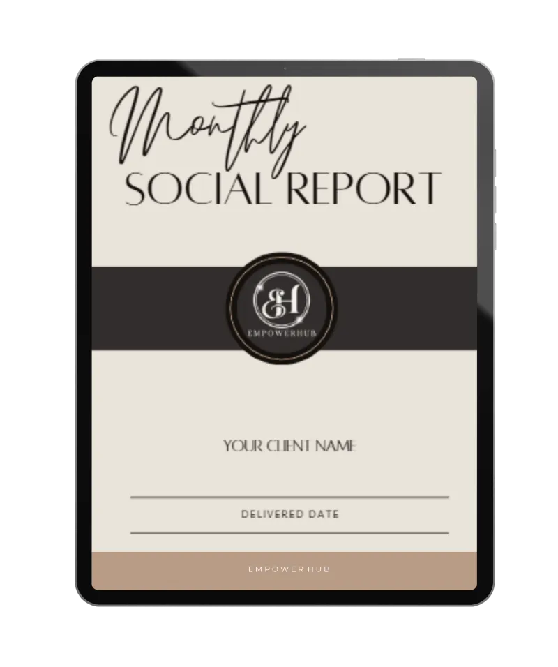 Black & White Monthly Social Report