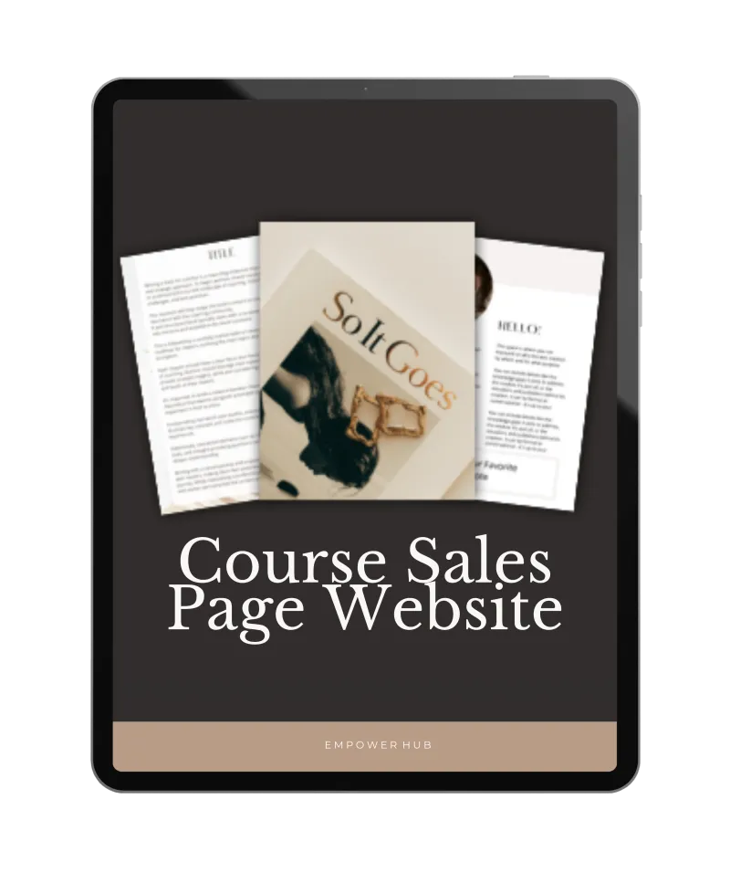 Course Sales Page Website 