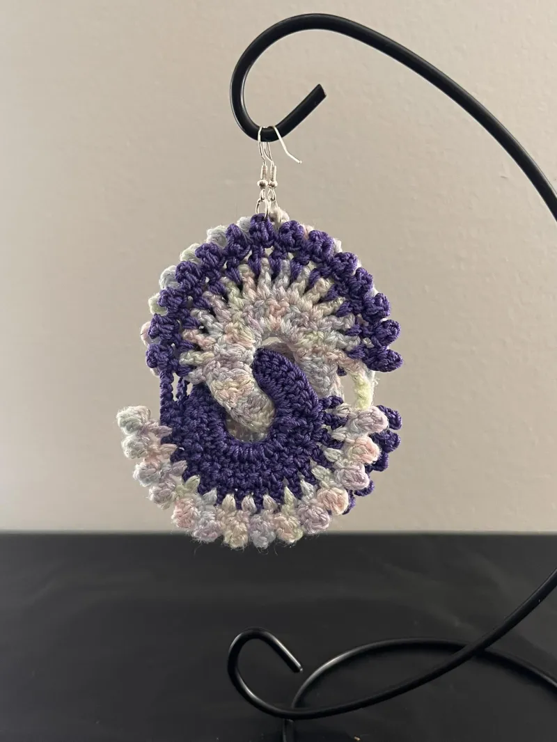 Crochet Infinity Earrings