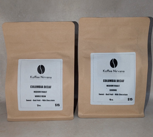 Coffee Koffee Nirvana Columbian Decaf Ground
