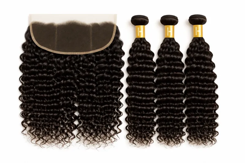 Raw Hair 3 Bundles + 13x4 HD Lace Frontal